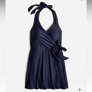 J. Crew halter wrap swim dress
